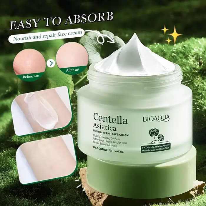 Crème pour le visage à la Centella asiatica BIOAQUA