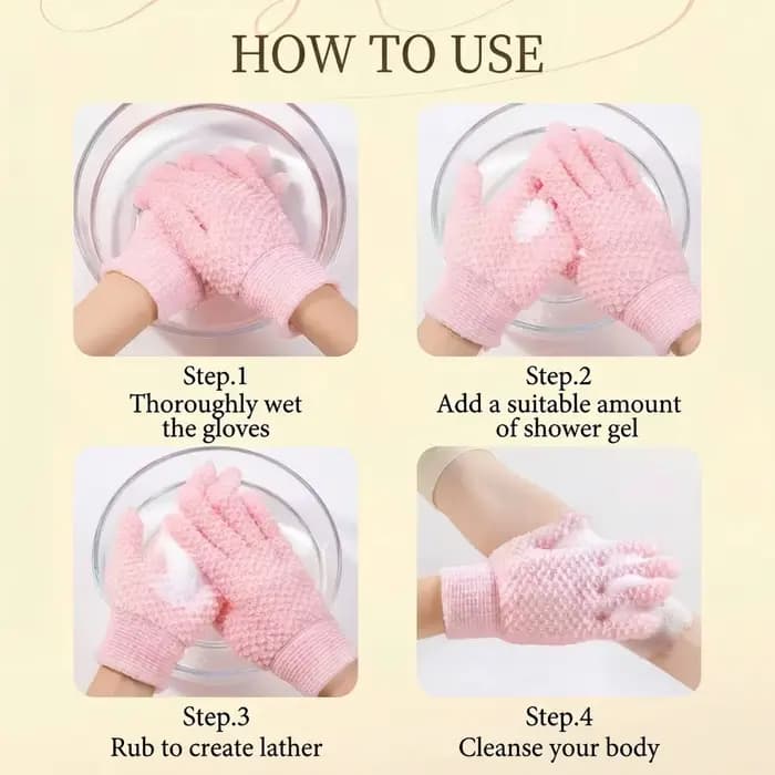 Gants éponge de massage corporel
