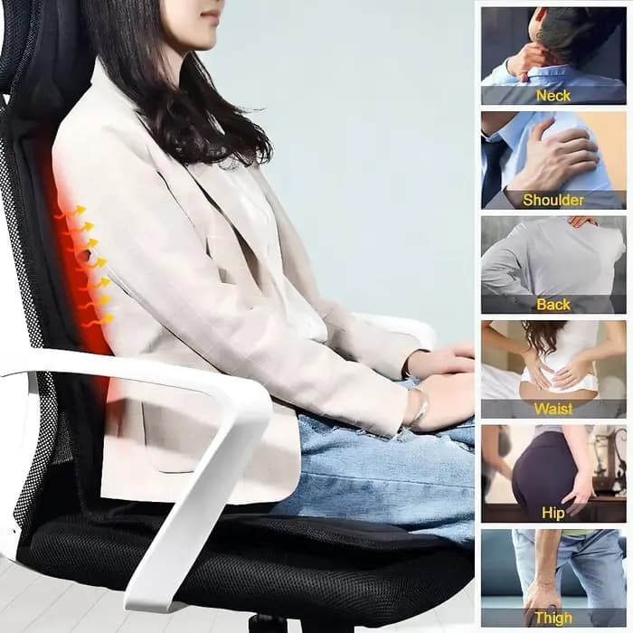 Coussin de chaise masseur chauffant électrique vibrant