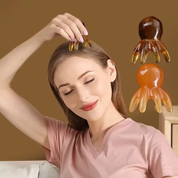 Tête de poulpe ergonomique en résine Gua Sha