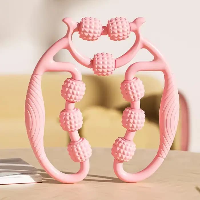 Masseur de jambes portable en forme de U à 9 rouleaux pour la relaxation musculaire - Outil de soulagement de la
