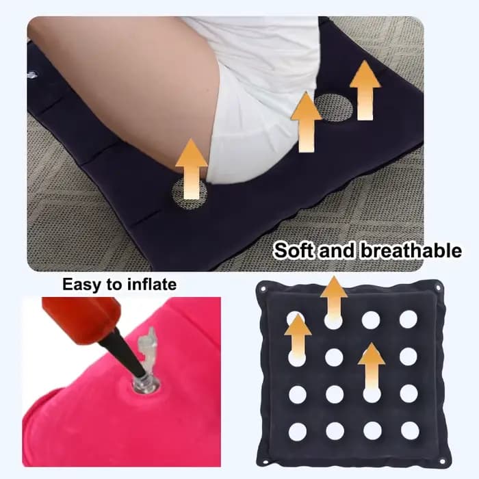 Coussin de siège à coussin d'air pour soulager la sciatique du dos