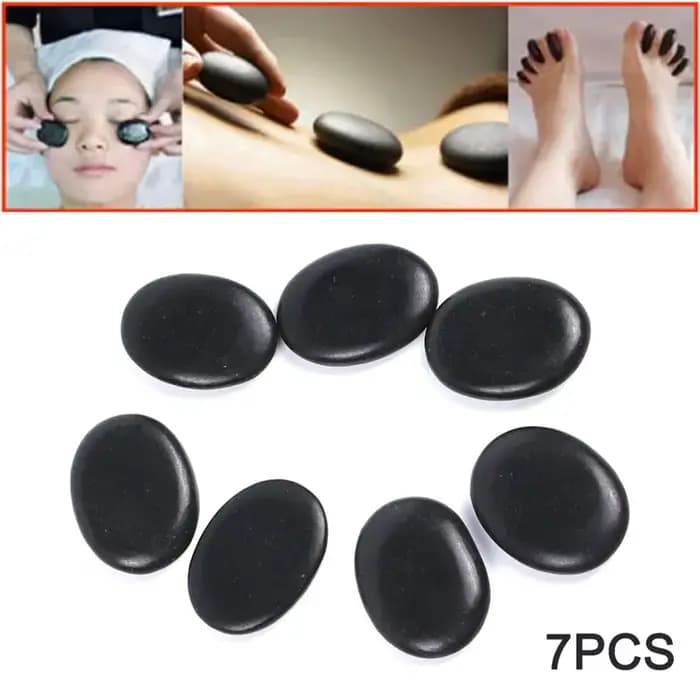 7 pièces pierres de beauté Massage Spa roche basalte pierre lave énergie naturelle
