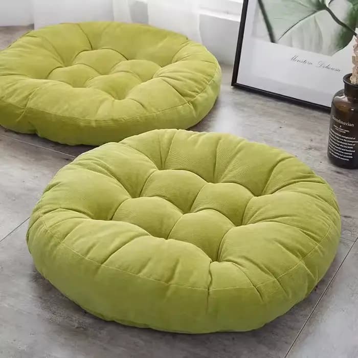 Coussin de sol rond touffeté pour adultes et enfants