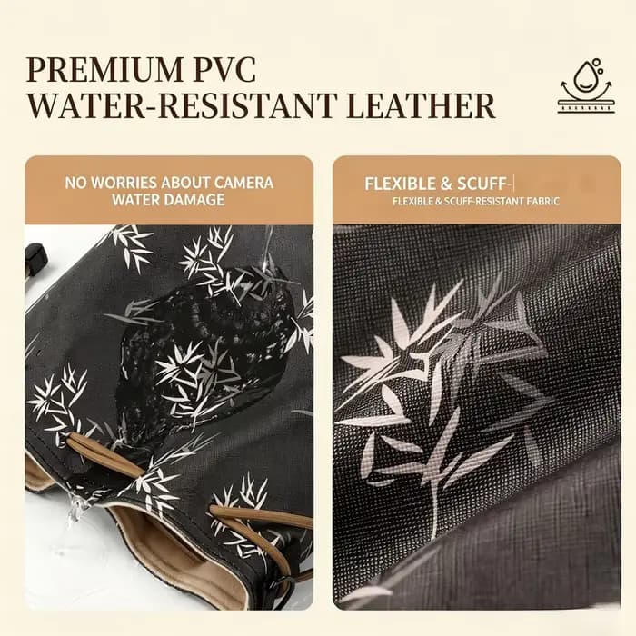 Sac de rangement compact et portable pour appareil photo, pochette bandoulière avec sangle pour appareil photo Canon Nikon Sony Fuji XT5 Leica Olympus Mirrorles