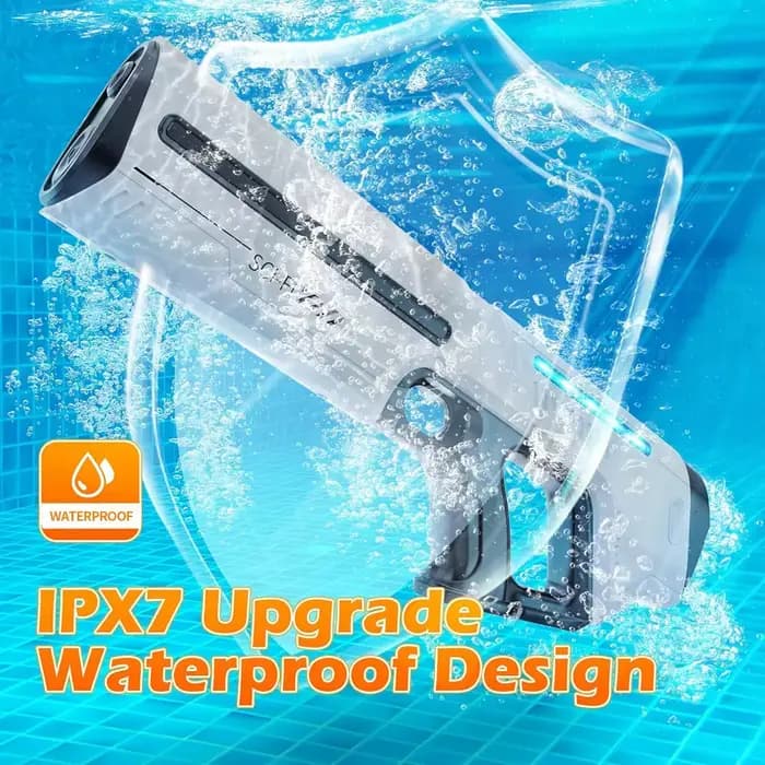 Pistolet à eau électrique pour adultes, puissant, à aspiration automatique, idéal pour l'été, la plage, la piscine, le jardin, les jeux en plein air