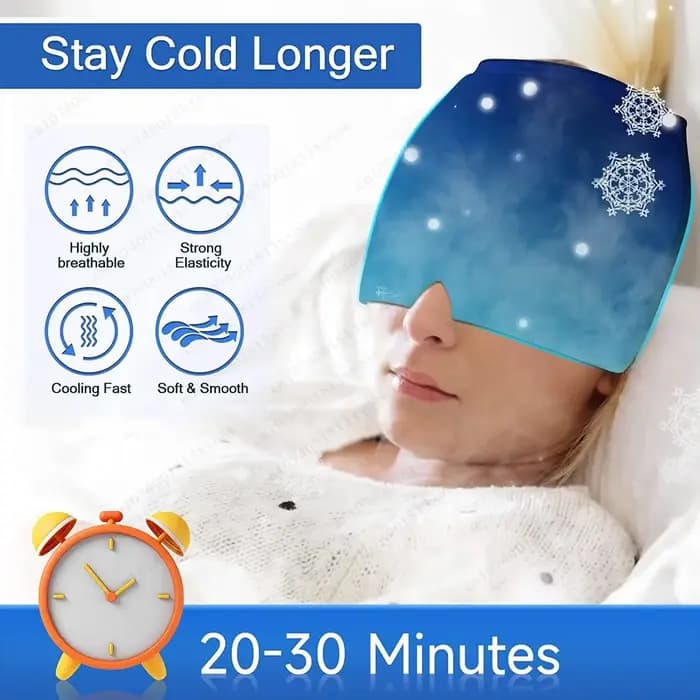 Pain de tête soulagement de la Migraine chapeau Gel glace compresse froide thérapie casquette