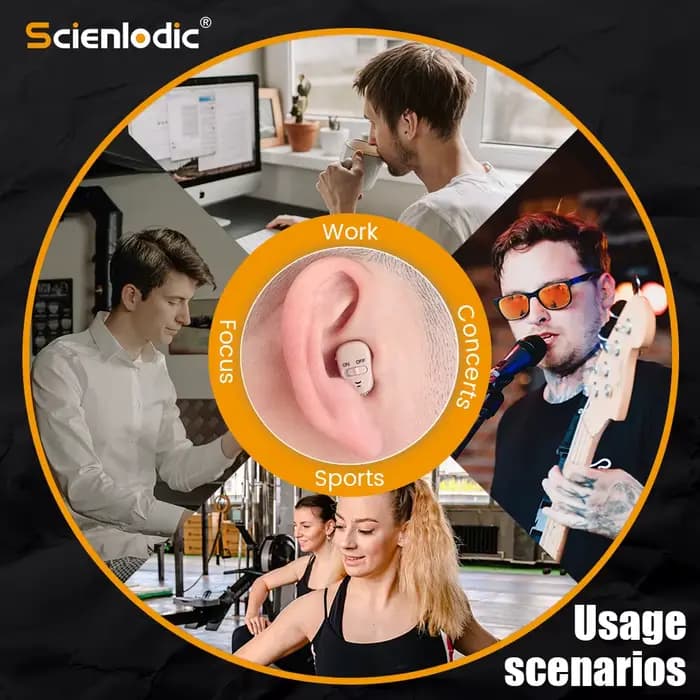 Aide auditive numérique invisible pour sourds, aide auditive, amplificateur de son pour perte auditive modérée à sévère