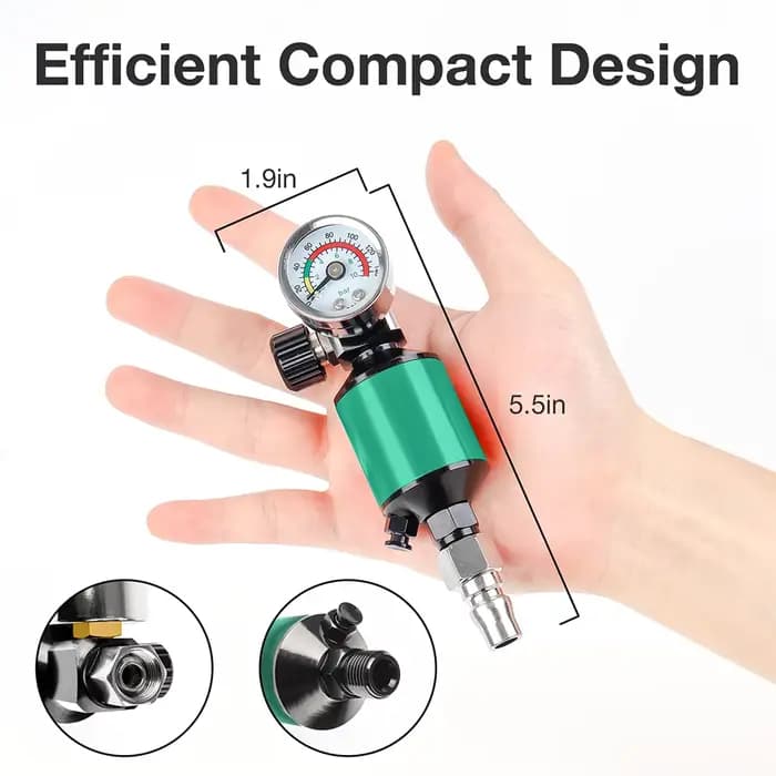 Valve de pression pour pistolet de pulvérisation, régulateur de pression avec filtre à huile et à eau, manomètre pour pistolet de peinture domestique, régulateur d'air, accessoires pour outils pneumat