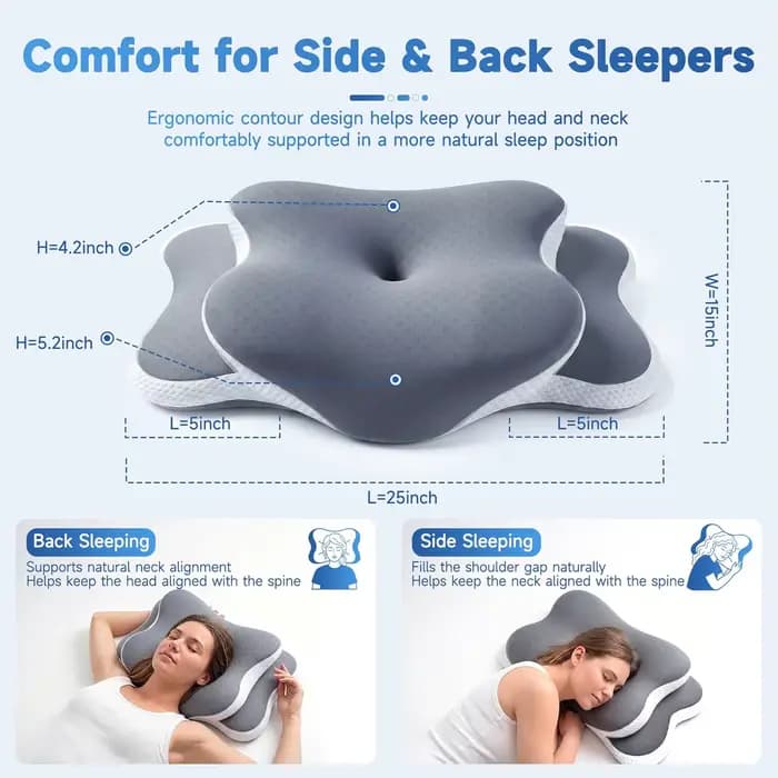 Oreiller cervical ergonomique pour dormir