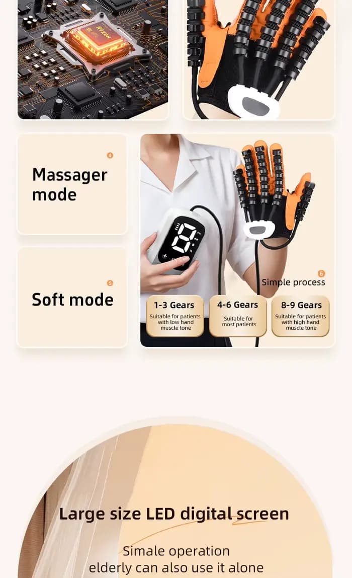 Gants de Robot de rééducation pour main gauche et droite