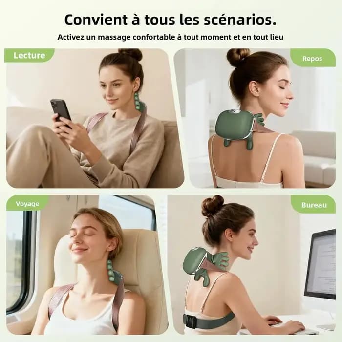 Masseur de cou et d'épaule, pression des doigts, Shiatsu, masseur électrique pour le dos et les épaules, pétrissage du cou, Massage en profondeur, relaxation musculaire