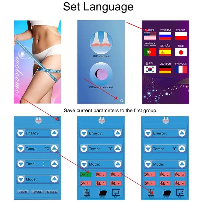 Appareil de massage beauté microcourant EMS pour le corps