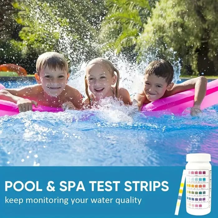 Bandelettes de Test d'eau de piscine et de Spa 6 en 1, mesure précise du PH, du chlore, de la brome, de l'alcalinité totale pour l'eau d'aquarium