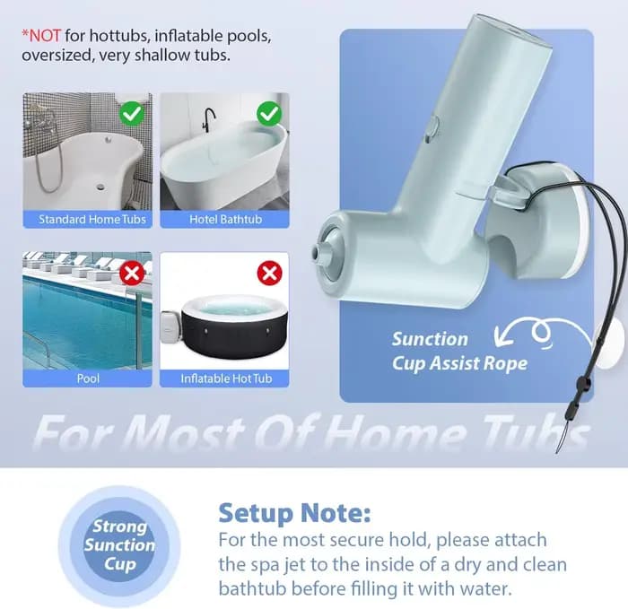 Jet de bain spa sans fil rechargeable