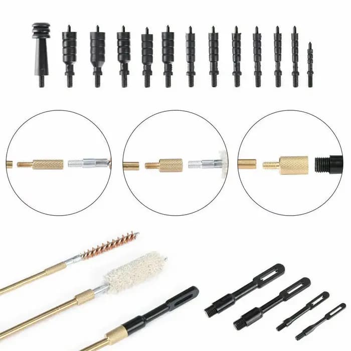Kit de nettoyage de pistolet tactique, brosse de nettoyage de pistolet de fusil, outil de nettoyage d'armes à feu, accessoires de chasse Glock19 M16 Ar 15
