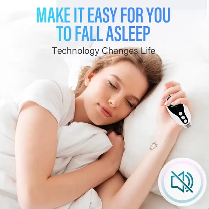 Nouveau 1 ensemble portable 20 niveaux EMS aide au sommeil traitement de Relaxation microcourant impulsion dispositif d'hypnose adapté à l'insomnie et à l'anxiété