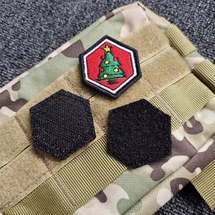 Patch brodé Hexagon Campfire Forest à fixation auto-agrippante, applique DIY pour sacs à dos et sacs, accessoires de réparation de vêtements, patchs à coudre