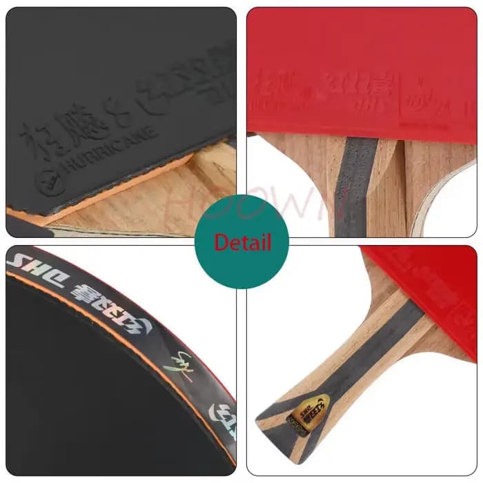 Véritable raquette de Tennis de Table offensive professionnelle DHS 7 étoiles 7002 avec raquette en carbone ALC en caoutchouc ouragan 3 et 8 avec sac