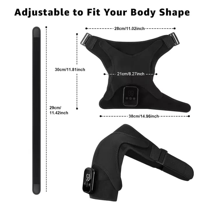 Masseur d'épaule vibrant, support de massage pour l'épaule, ceinture de soutien pour la relaxation musculaire du bras