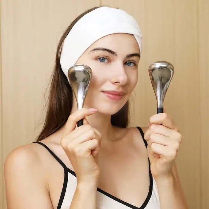 Globes de glace outil de soin de la peau du visage