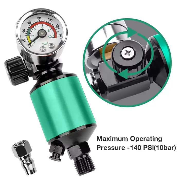 Valve de pression pour pistolet de pulvérisation, régulateur de pression avec filtre à huile et à eau, manomètre pour pistolet de peinture domestique, régulateur d'air, accessoires pour outils pneumat