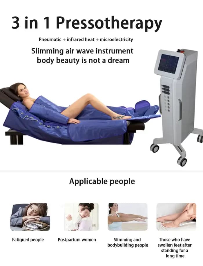 3IN1 Far Infr EMS pression corps jambes pressothérapie