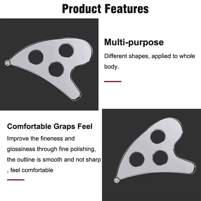 Outil intelligent de massage Gua Sha à trois trous pour la relaxation musculaire profonde