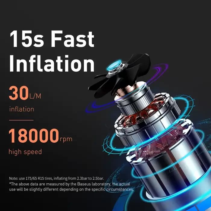 Baseus pompe de gonflage 12V compresseur d'air de voiture Portable pour motos vélo bateau gonfleur de pneu numérique Auto pompe d'air gonflable