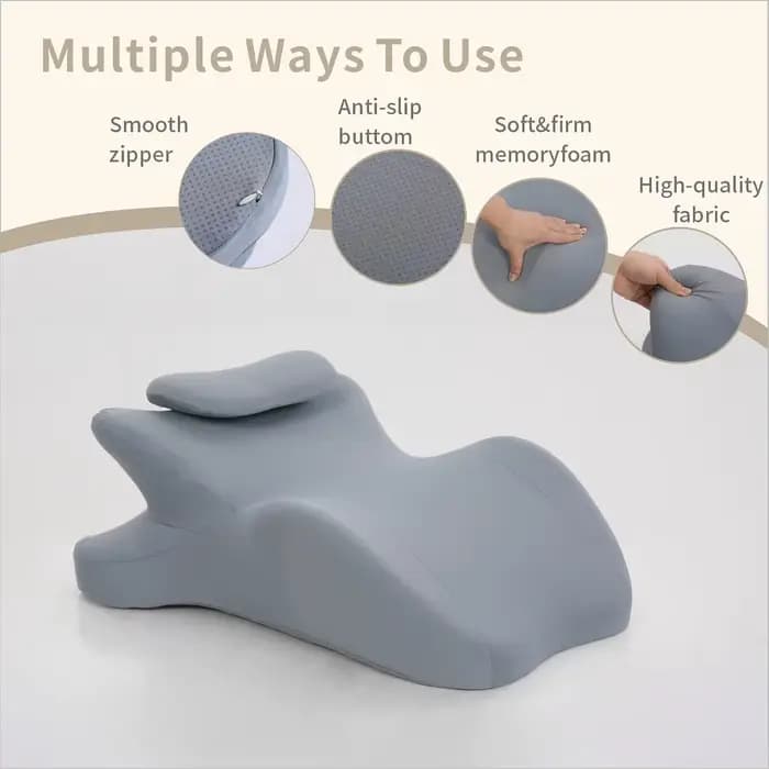 Coussin ergonomique en mousse à mémoire de forme multifonctionnel pour l'alignement du cou