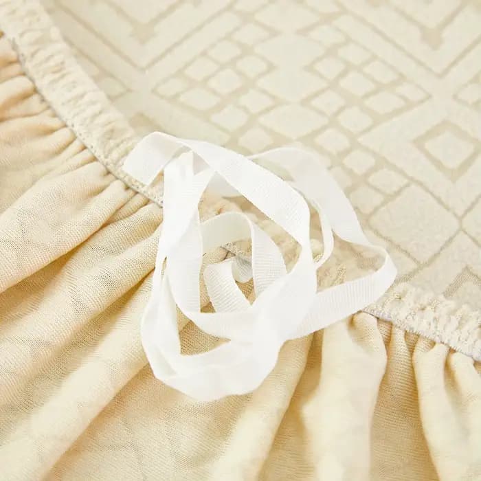 Housse de coussin de canapé jacquard – Motif géométrique, utilisation toutes saisons, haute élasticité, design style bonnet de douche, facile à installer