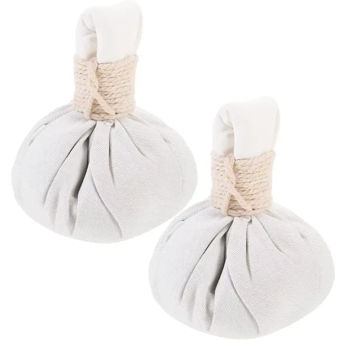 Ensemble de 2 boules à herbes chinoises chauffantes pour massage