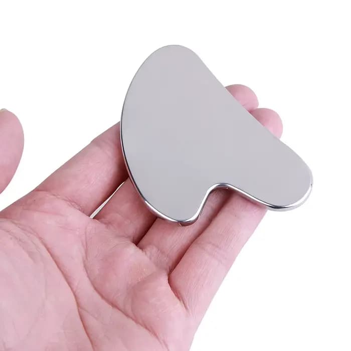 1 pièces en acier inoxydable Gua Sha grattoir masseur pour visage cou corps Guasha outil de Massage soins de la peau