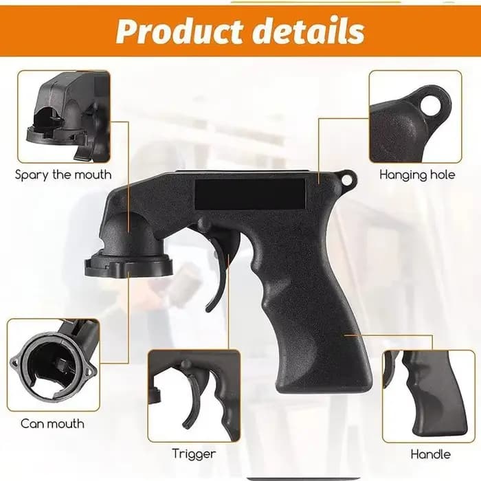 Poignée de pistolet de pulvérisation d'aérosol de soin de peinture de polissage de voiture avec poignée de verrouillage de poignée complète outils de polissage de déclenchement peuvent pulvériser la p