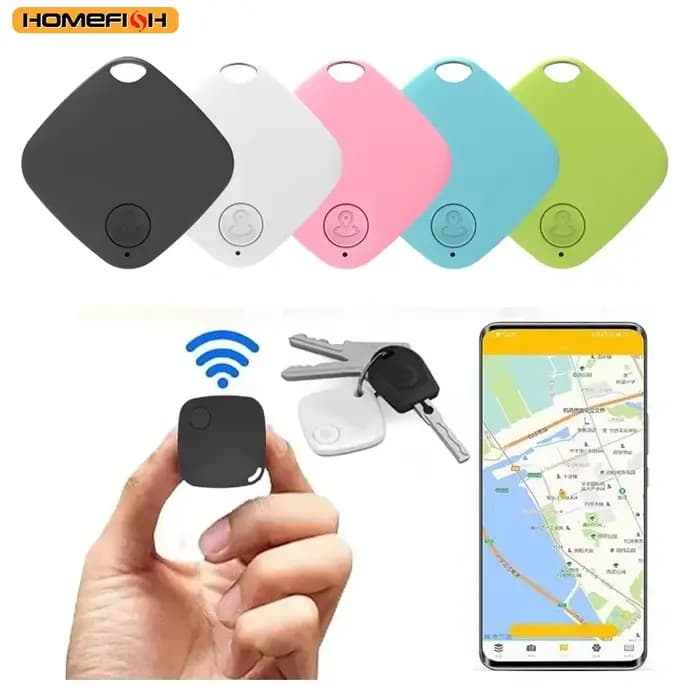 Traceur Bluetooth 5.0 HOMEFISH Mini Anti-Perte Dispositif de Suivi Rond pour Animaux de Compagnie, Enfants, Sac, Portefeuille, Localisateur Intelligent