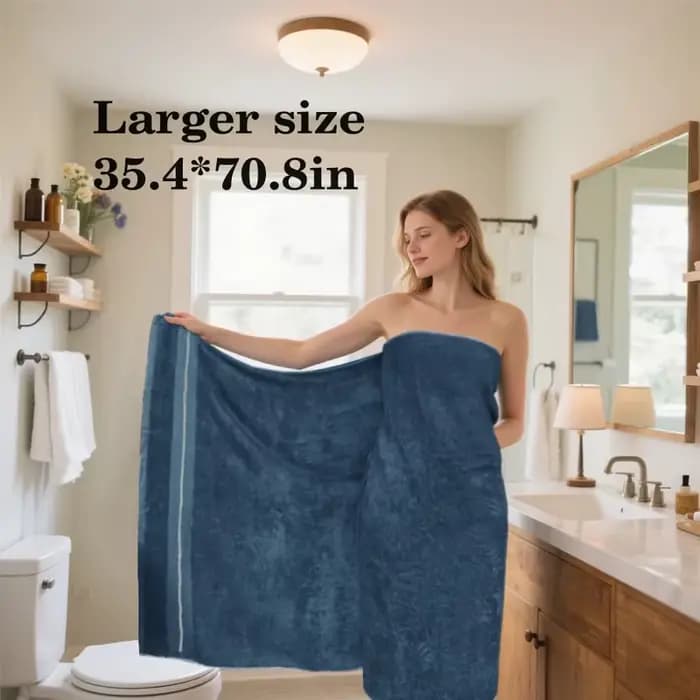 Serviette de bain extra large 90x180cm - Fibre de bambou de qualité supérieure