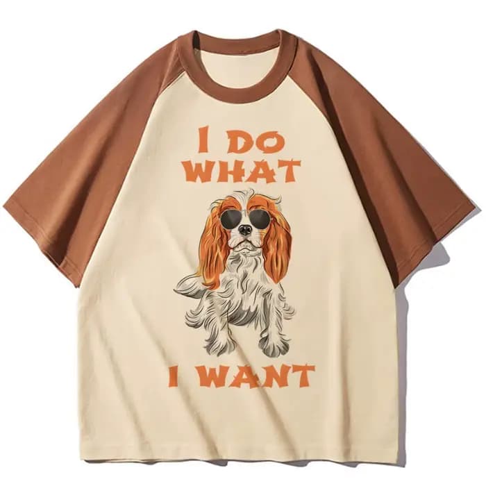 T-shirt Harajuku pour femmes, vêtements drôles pour filles, haut pour chien Cavalier King Charles Spaniel, Y2K