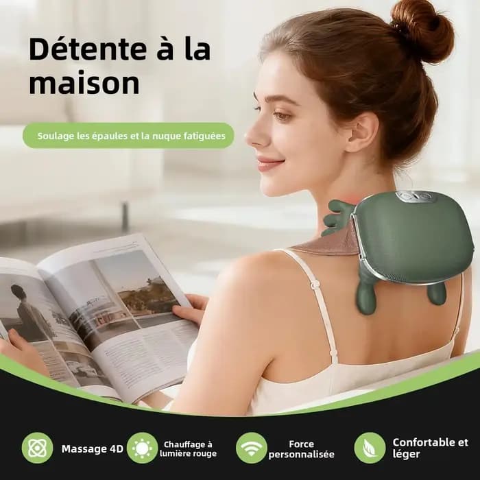 Masseur de cou et d'épaule, pression des doigts, Shiatsu, masseur électrique pour le dos et les épaules, pétrissage du cou, Massage en profondeur, relaxation musculaire