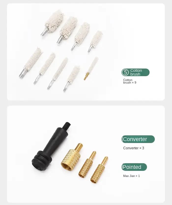 Kit de nettoyage de pistolet tactique, brosse de nettoyage de pistolet de fusil, outil de nettoyage d'armes à feu, accessoires de chasse Glock19 M16 Ar 15