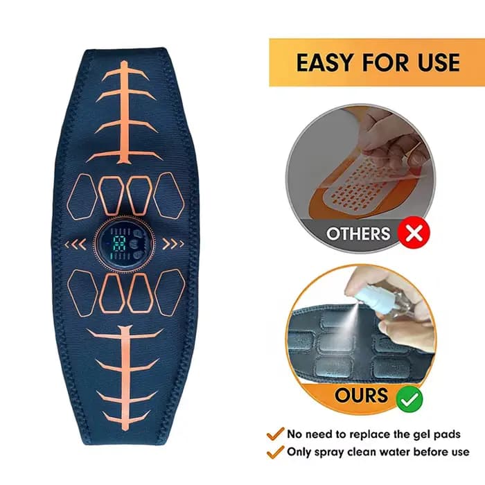 Ceinture de tonification abdominale de toner musculaire intelligent entraîneur d'abs Recharge USB masseur corporel équipement de Fitness d'entraînement de gymnastique à domicile