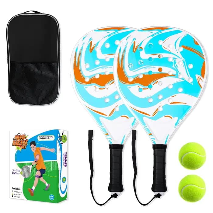 Raquette de tennis | Raquette de padel, en fibre de carbone ultra légère, avec une forte élasticité et une bonne qualité