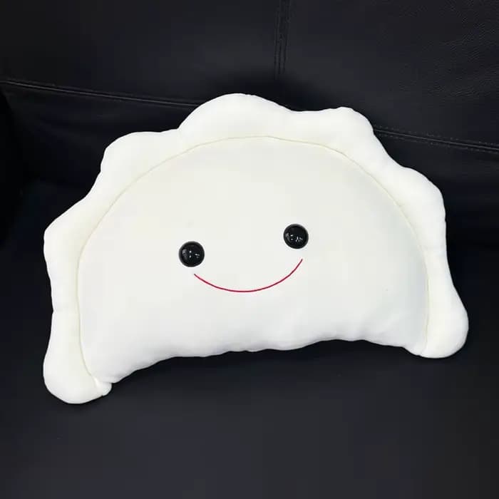 Peluche adorable en forme de boulettes polonaises, coussin décoratif en forme de nourriture, pour tête de lit, canapé, chambre, ou comme dossier de lit de dortoir, cadeau pour ami