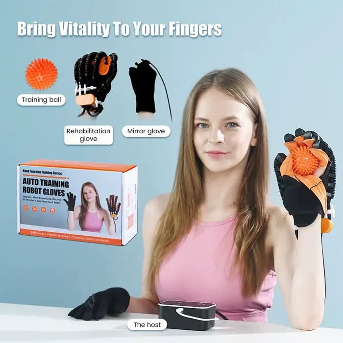 Dispositif de gants de Robot de rééducation de Massage de main gauche droite amélioré pour l'entraîneur de doigt de