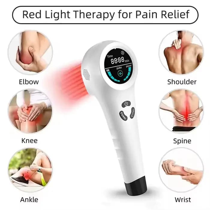 Appareil de beauté infrarouge à lumière rouge 650nm+808nm portable pour le visage et le corps