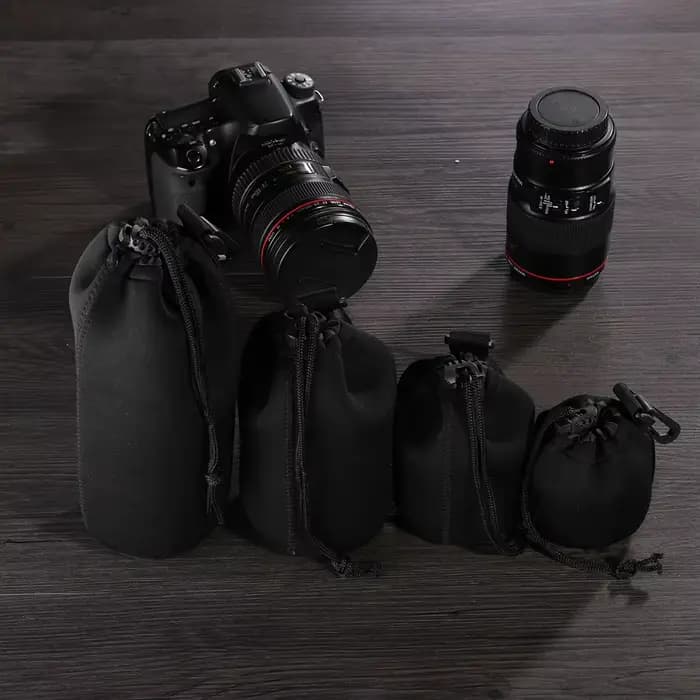 Pochette d'objectif d'appareil photo néoprène étanche souple caméra vidéo pochette d'objectif étui pour Canon Sony pour la plupart des appareils photo reflex numériques
