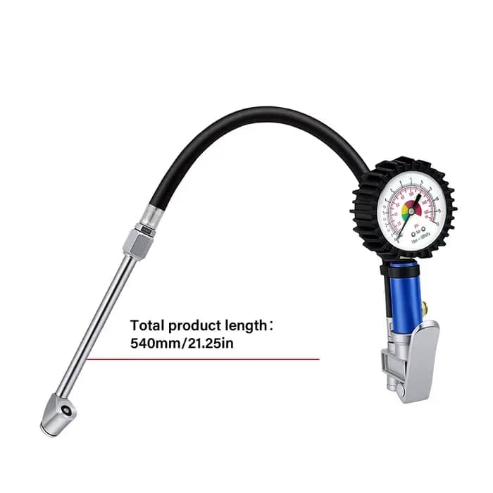Pistolet de gonflage de pneus auto-serrant à 12 barres avec manomètre, connecteur rapide, haute précision 170 Psi pour voiture, camion, moto
