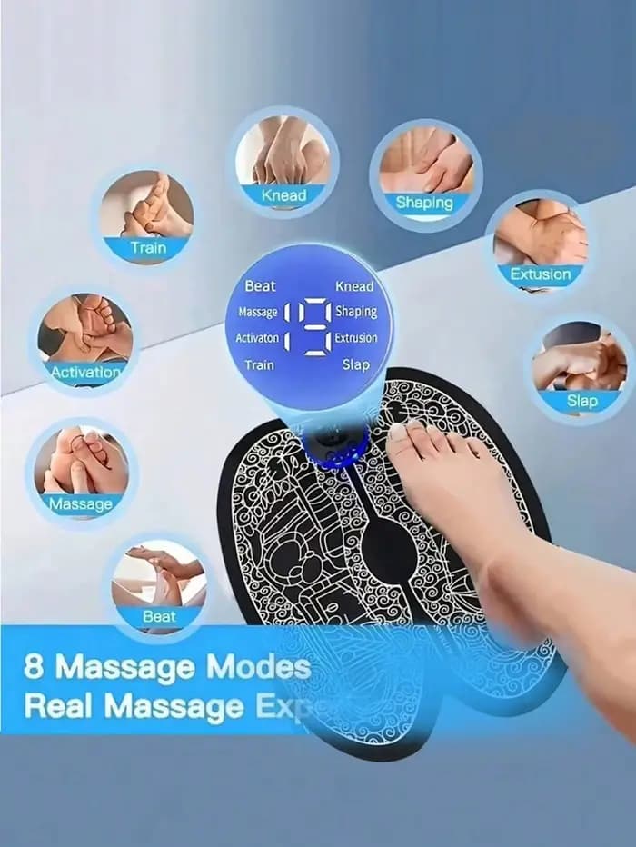 Masseur de pieds électrique rechargeable – Améliore la circulation sanguine et déteste les muscles