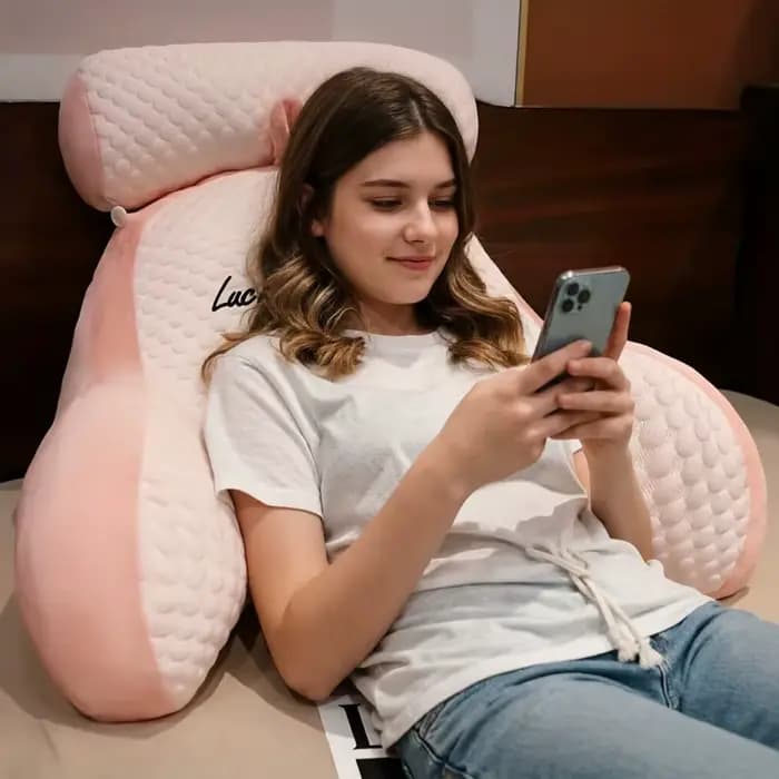 1 oreiller de lecture ergonomique avec support dorsal réglable