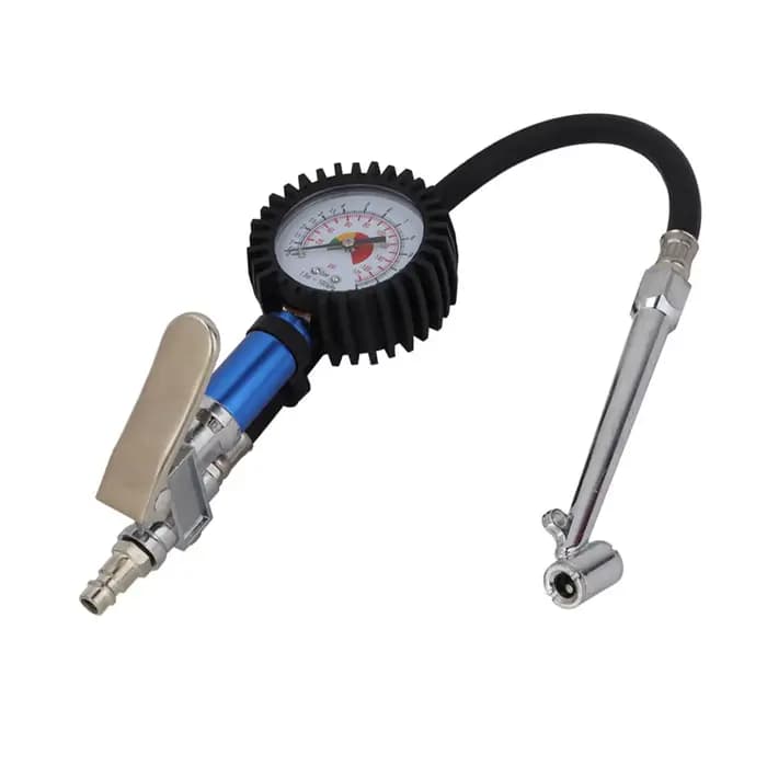 Pistolet de gonflage pour pneus, jauge de gonflage, pompe, 12 gonfleurs de pneus auto-serrables avec manomètre d'air et connecteur d'air rapide