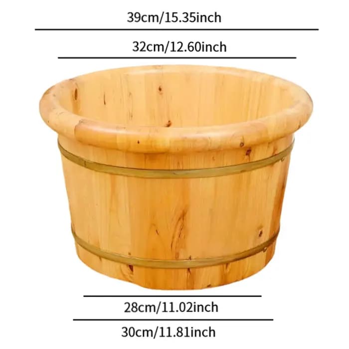 Baril de baignoire de pieds en bois avec couvercle